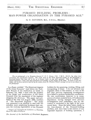 Pyramid Building Problems: Man-Power Organisation in the Pyramid Age