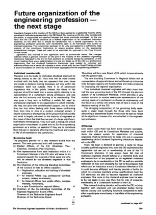 Future Organization of the Engineering Profession - the Next Stage