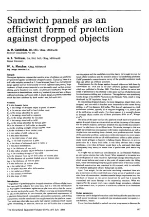 Sandwich Panels as an Efficient Form of Protection Against Dropped Objected