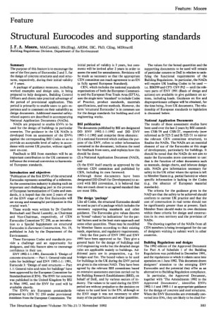 Structural Eurocodes and Supporting Standards