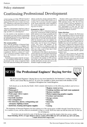 Policy Statement. Continuing Professional Development