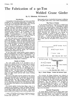 The Fabrication of a 90-Ton Welded Crane Girder