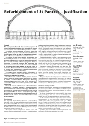 Refurbishment of St Pancras: justification of cast iron columns