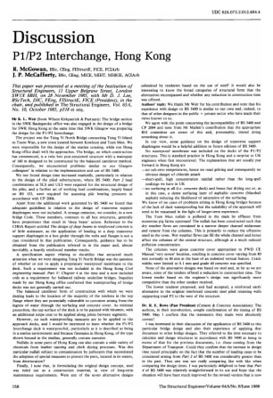 Discussion on P1/P2 Interchange, Hong Kong by R. McGowan and J.P. McCafferty