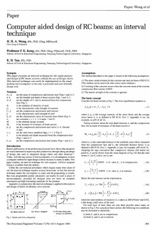 Computer Aided Design of RC Beams: an Interval Technique