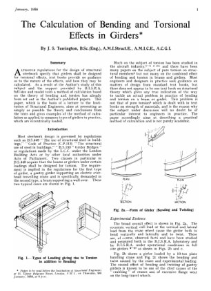 The Calculation of Bending and Torsional Effects in Girders