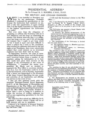 Presidential Address. The Military and Civilian Engineer