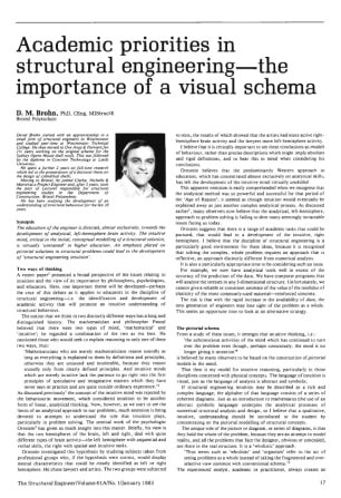 Academic Priorities in Structural Engineering - the Importance of a Visual Schema