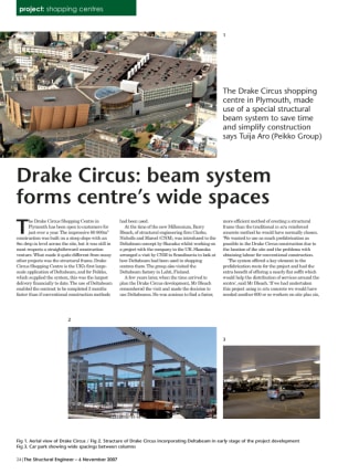 Drake Circus: beam system forms centre's wide spaces