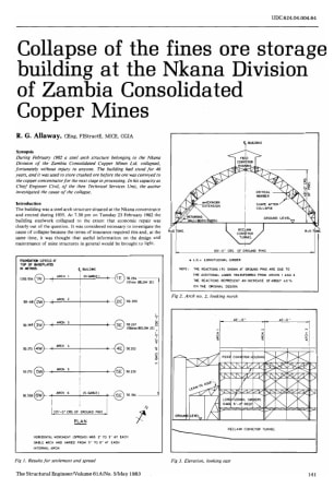 Collapse of the Fines Ore Storage Building at the Nkana Division of Zambia Consolidated Copper mines