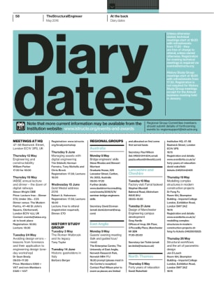 Diary dates (May 2016)