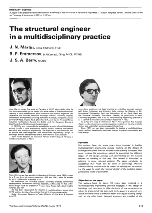 The Structural Engineer in a Multidisciplinary Practice