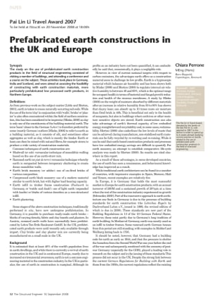 Prefabricated earth constructions in the UK and Europe