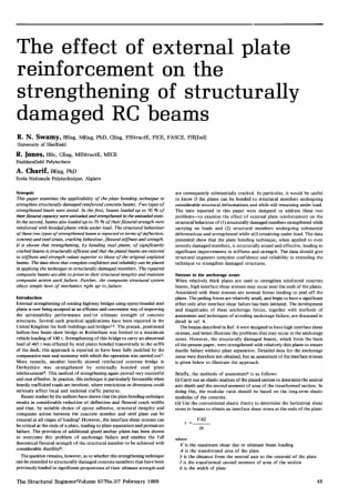 The Effect of External Plate Reinforcement on the Strengthening of Structurally Damaged RC Beams