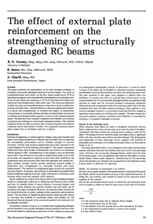 The Effect of External Plate Reinforcement on the Strengthening of Structurally Damaged RC Beams