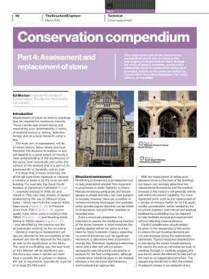 Conservation compendium. Part 4: Assessment and replacement of stone