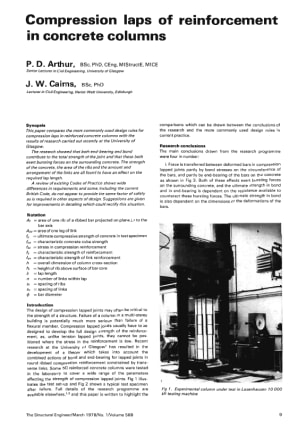 Compression Laps of Reinforcement in Concrete Columns