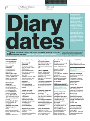 Diary dates (September 2016)