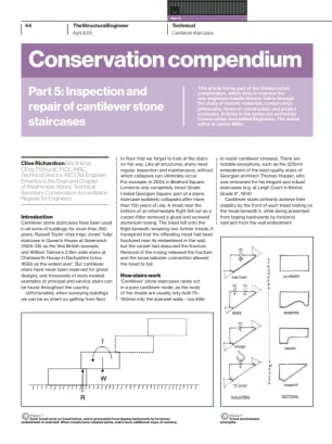 Conservation compendium. Part 5: Inspection and repair of cantilever stone staircases