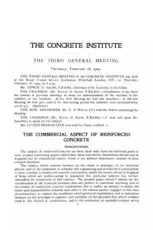The commercial aspect of reinforced concrete