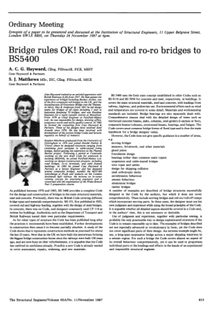 Bridge Rules OK! Road, Rail and Ro-Ro Bridges BS5400