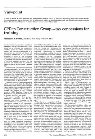 CPD in Construction Group - Tax Concessions for Training