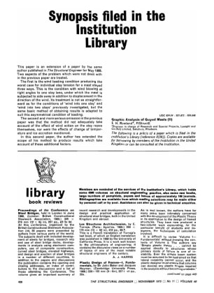 Synopsis filed in the Institution Library