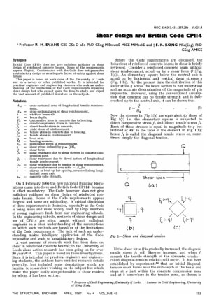 Shear Design and British Code CPU4