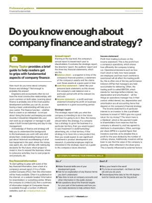 Do you know enough about company finance and strategy?