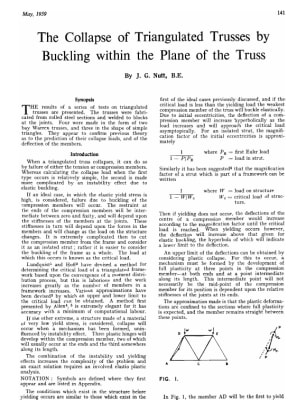 The Collapse of Triangulated Trusses by Buckling within the Plane of the Truss