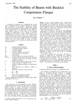 The Stability of Beams with Buckled Compression Flanges