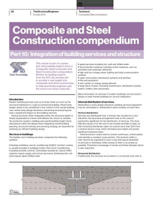 Composite and Steel Construction compendium. Part 10: Integration of building services/structures