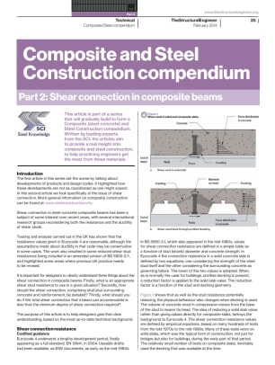 Composite and Steel Construction compendium. Part 2: Shear connection in composite beams