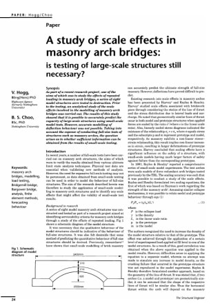 A Study of Scale Effects in Masonry Arch Bridges: is Testing of Large-Scale Structures Still Necessa