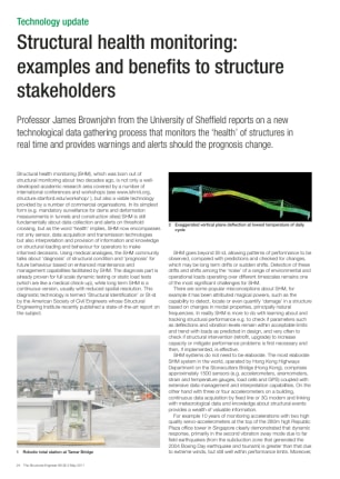 Structural health monitoring: examples and benefits to structure stakeholders