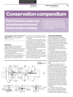 Conservation compendium. Part 13: Common repairs and strengthening of structural timbers in historic