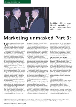 Marketing unmasked Part 3: