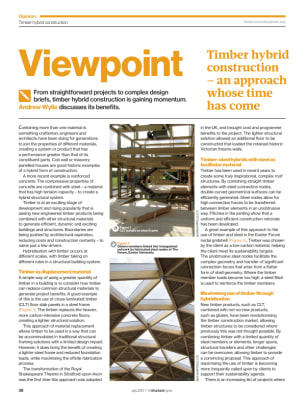 Viewpoint: Timber hybrid construction – an approach whose time has come