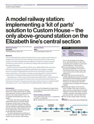 A model railway station: implementing a 'kit of parts' solution to Custom House – the only above-ground station on the Elizabeth line's central section