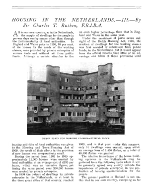 Housing in the Netherlands - III