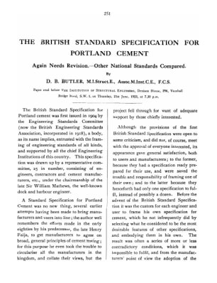 The British Standard Specification for Portland Cement Again Needs Revision. - Othe National Standar