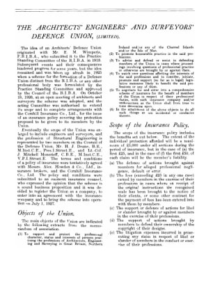 The Architects' Engineers' and Surveyors' Defence Union, (Limited)