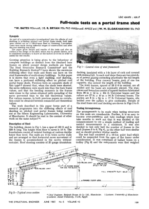 Full-scale Tests on a Portal Frame Shed
