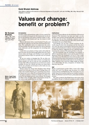 Values and change: benefit or problem?