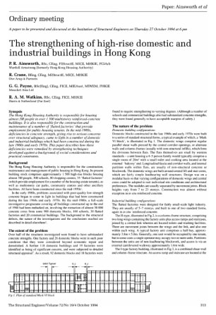 The Strengthening of High-Rise Domestic and Industrial Buildings in Hong Kong