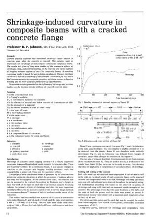 Shrinkage-Induced Curvature in Composite Beams with a Cracked Concrete Flange