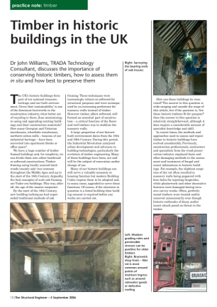 Timber in historic buildings in the UK