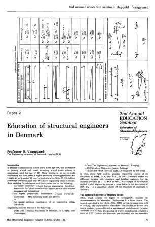 Education of Structural Engineers in Denmark