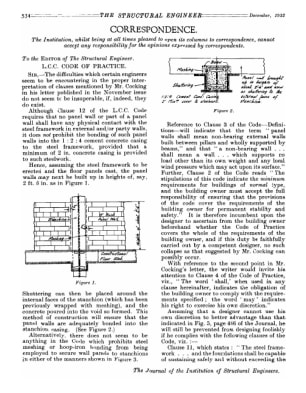Correspondence. L.C.C. Code of Practice