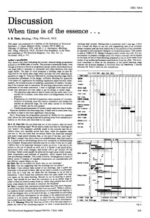 Discussion on When Time is of the Essence ... by S. B. Tietz